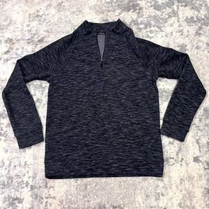 Marc Anthony Black Gray Slim Fit 1/4 zip Pullover Sweatshirt Men's Size M